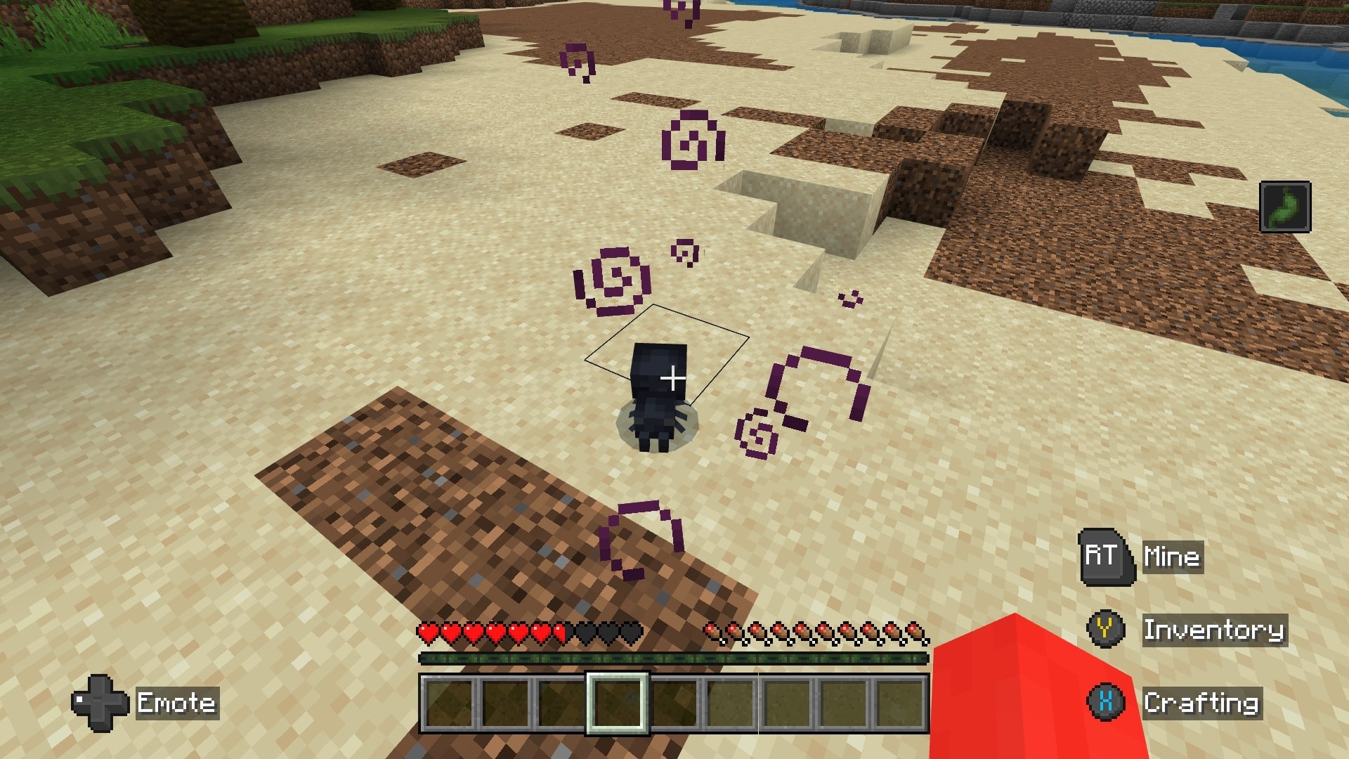 A Minecraft screenshot of a tarantula.