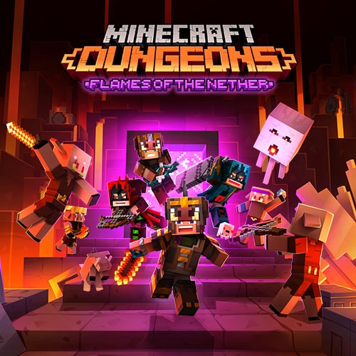 Minecraft Dungeons Flames of the Nether key art