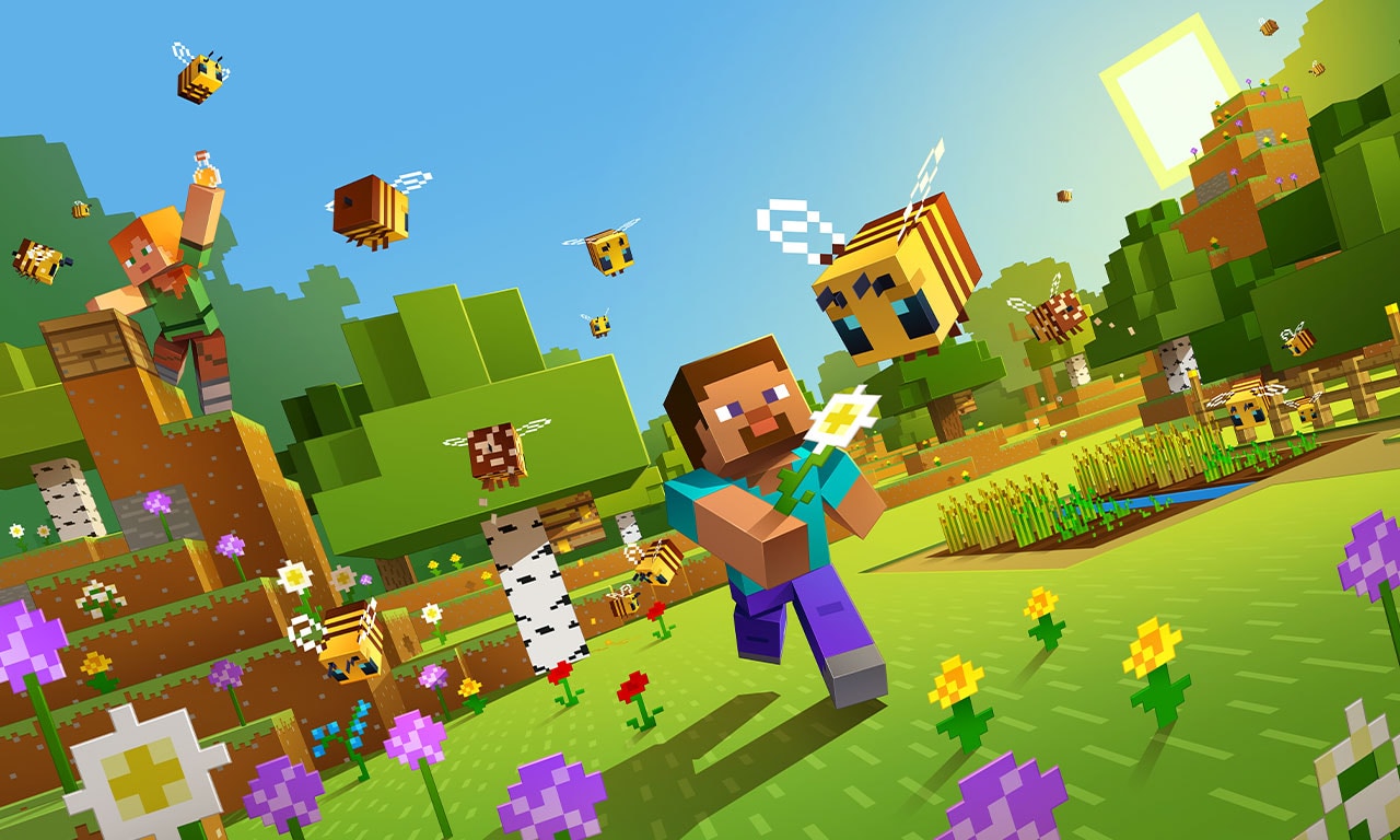 Minecraft Buzzy Bees key art
