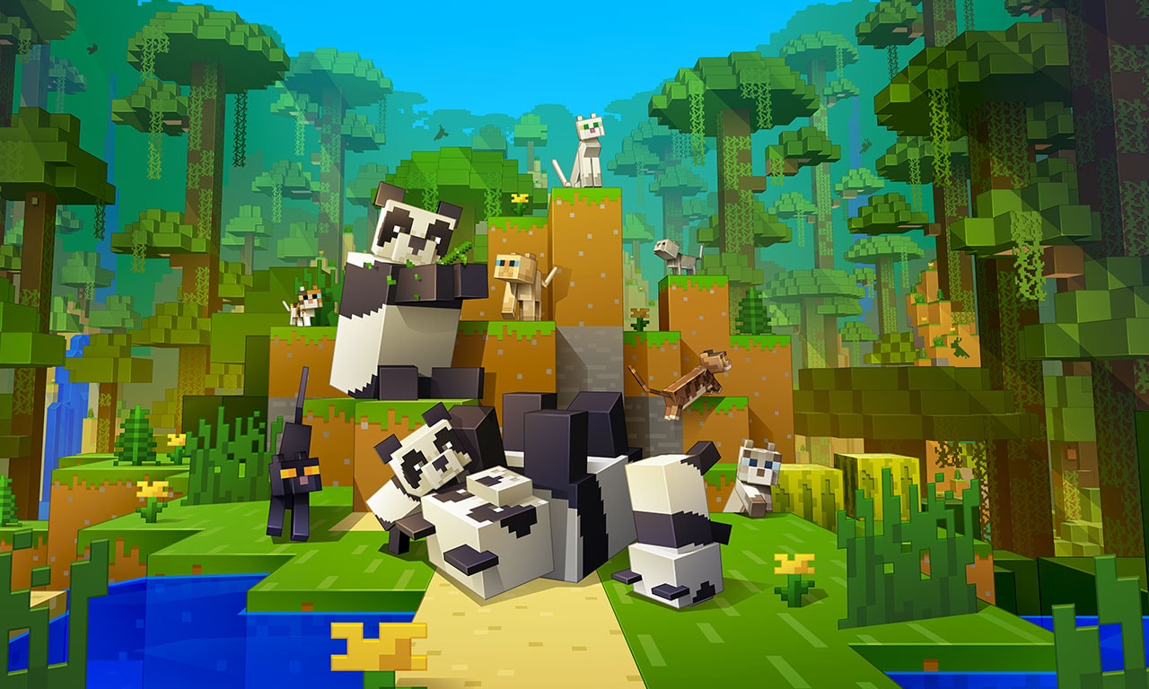 Minecraft Cats & Pandas key art