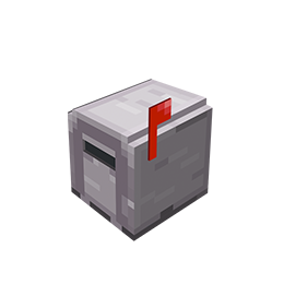 A mailbox made of Minecraft blocks